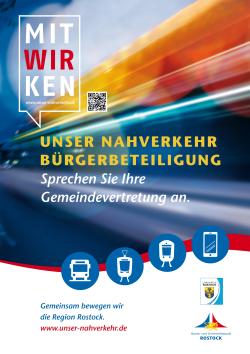 Plakat "Unser Nahverkehr" - Bürgerbeteiligung im Landkreis Rostock