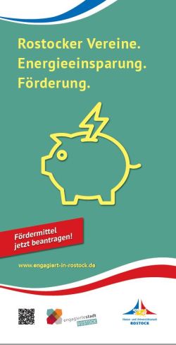 Flyer "Rostocker Vereine. Energieeinsparung. Förderung."