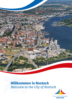 Titel der Broschüre "Willkommen in Rostock" 2019/2020