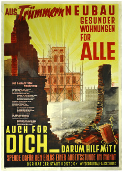 Plakat des zum Wiederaufbau der Stadt