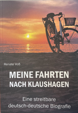 Buchcover, Meine Fahrten nach Klaushagen, Fahrrad am Strand im Sonnenuntergang
