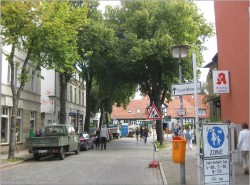 Blick in die Kirchenstraße Warnemünde