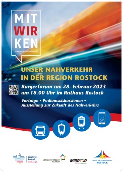 Plakat Unser Nahverkehr in der Region Rostock