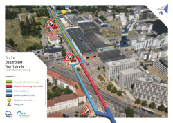 Grafik Bauprojekt Werftstraße, schematische Dartstellung