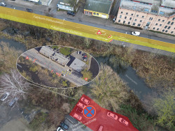 Lageplan mit eingezeichneten Untersuchungsbereichen