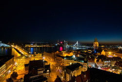 Riga panoroma at night