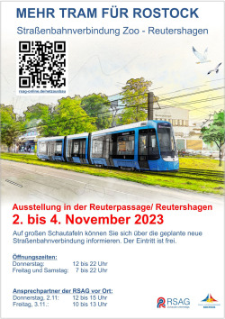 Plakat Mehr Tram für Rostock