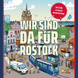 Plakat Tag der Daseinsvorsorge – „Da sein“ für Rostock
