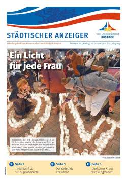 Titelseite der Ausgabe 10/2024 des Städtischen Anzeigers vom 25. Oktober 2024