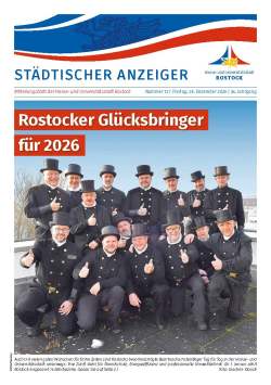 Titelseite der Ausgabe 12/2025 des Städtischen Anzeigers vom vom 26. Dezember 2025