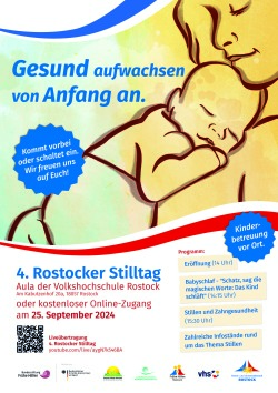 Plakat Stillen fördert Gesundheit von Mutter und Kind - 4. Rostocker Stilltag am 25. September Plakat Stillen fördert Gesundheit von Mutter und Kind - 4. Rostocker Stilltag am 25. September