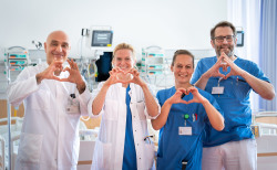 Zur Chest-Pain-Unit der Universitätsmedizin Rostock gehören Prof. Dr. Hüseyin Ince (v.l.), Dr. Imke Wendig, Melanie Kössler und Dr. Tarek Iko Eiben.