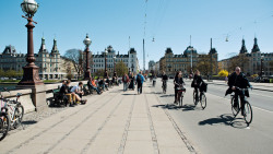 Radfahrer unterwegs in Kopenhagen