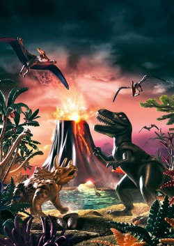 Giganten der Urzeit im Kleinformat - Dinosaurier-Dioramen lassen vergangene Erdzeitalter lebendig werden und erzählen von den Anfängen des Lebens auf der Erde.