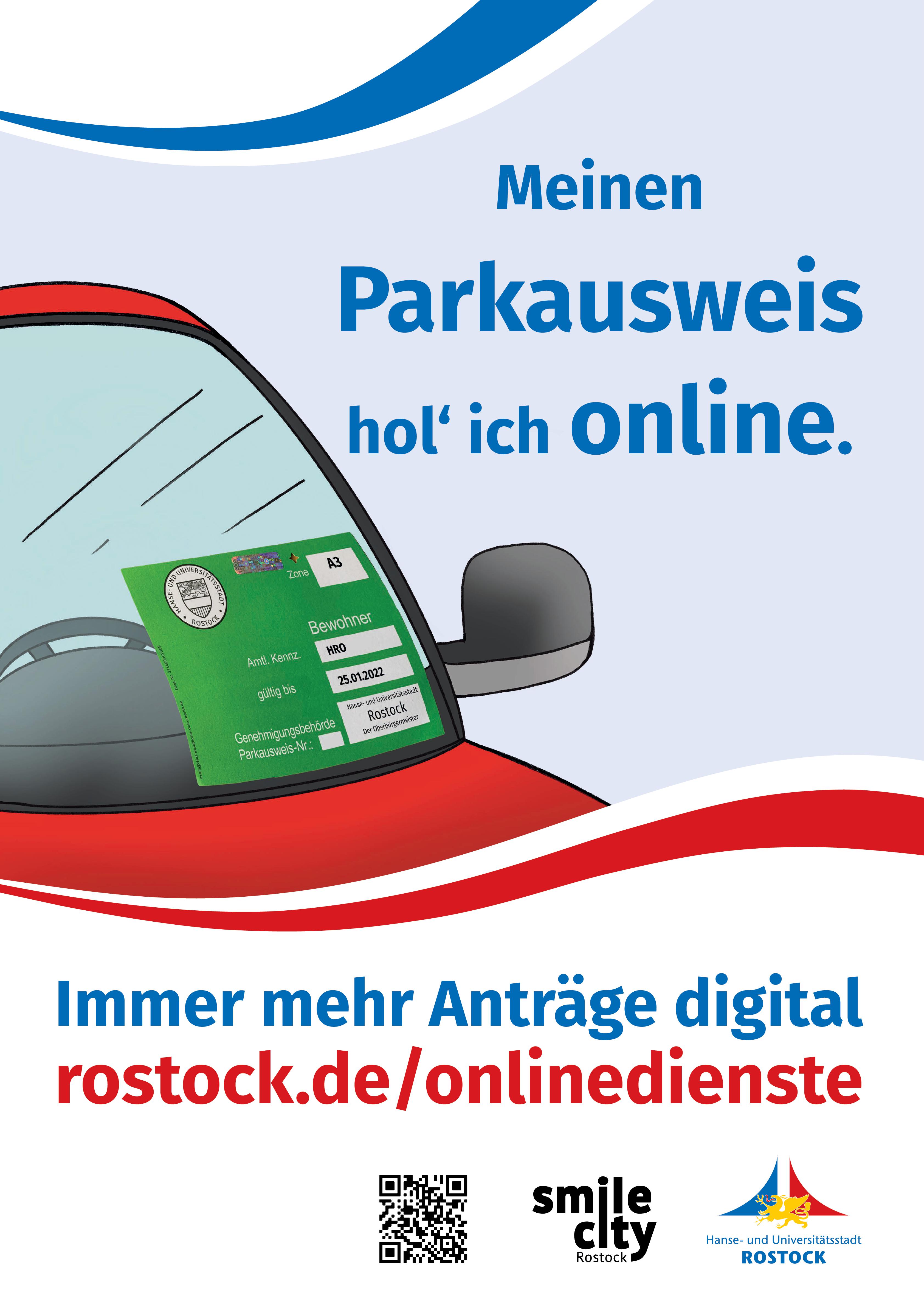 Rostock - Bewohnerparkausweise künftig nur noch online beantragen