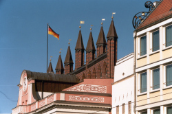 Giebel Rathaus Hansestadt Rostock