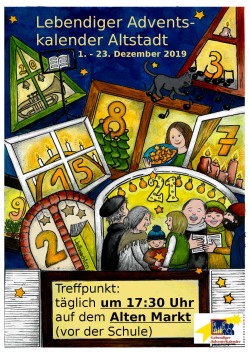 Flyer Lebendiger Adventskalender