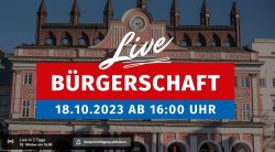 Live-Übertragung der Bürgerschaftssitzung am 18. Oktober 2023