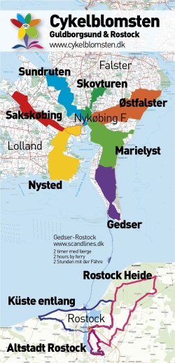 Cykelblomsten - Fahrradtouren in Guldborgsund und Rostock