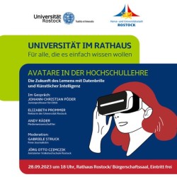 Universität im Rathaus am 28. September 2023: Avatare in der Bildung 