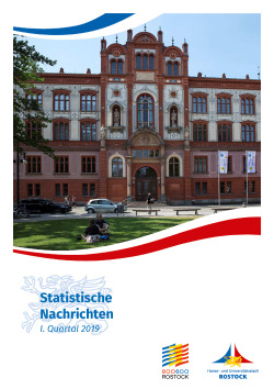 Statistische Nachrichten I. Quartal 2019