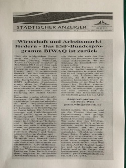 Das ESF- Bundesprogramm BIWAQ ist zurück