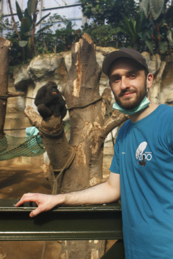 Tierpfleger Tobias Pollmer im Darwineum des Rostocker Zoos.