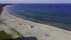 Warnemünde Herz aus Strandkörben