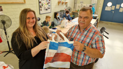 Beutel genäht aus einer alten Hanse Sail Fahne
