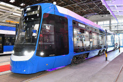 Straßenbahn im Depot