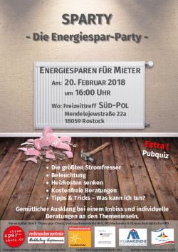 Aushang Energiespar-Party